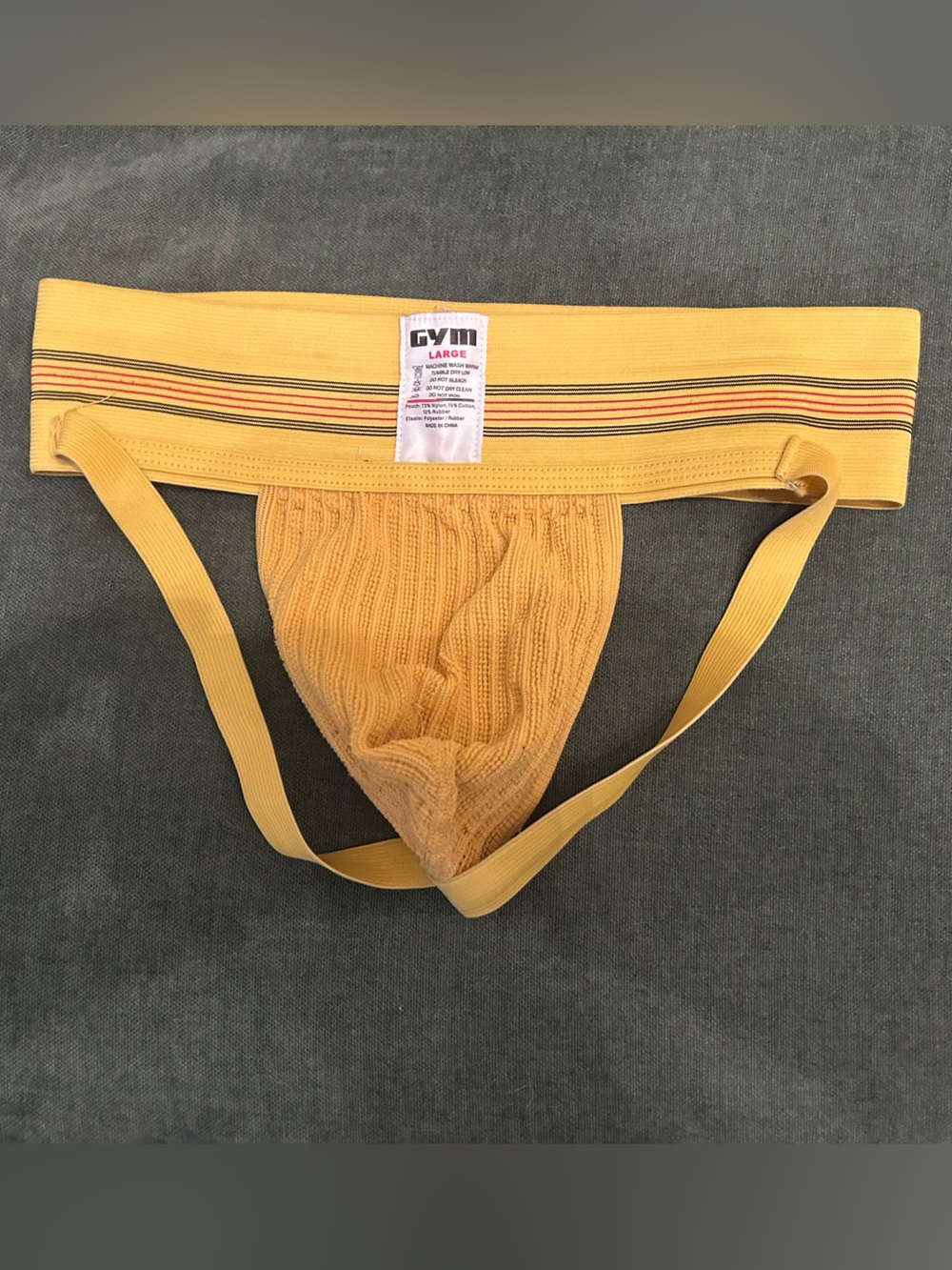 Men’s Yellow Knit Jockstrap with Supportive Waistband